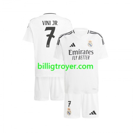 Billige Fotballdrakter Real Madrid Vinicius Junior 7 Barn Hjemmedraktsett 2024/25 Kortermet